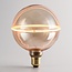 E27 Filamentlampe LED dimmbar Amberglas Ring 4 Watt, 13 cm