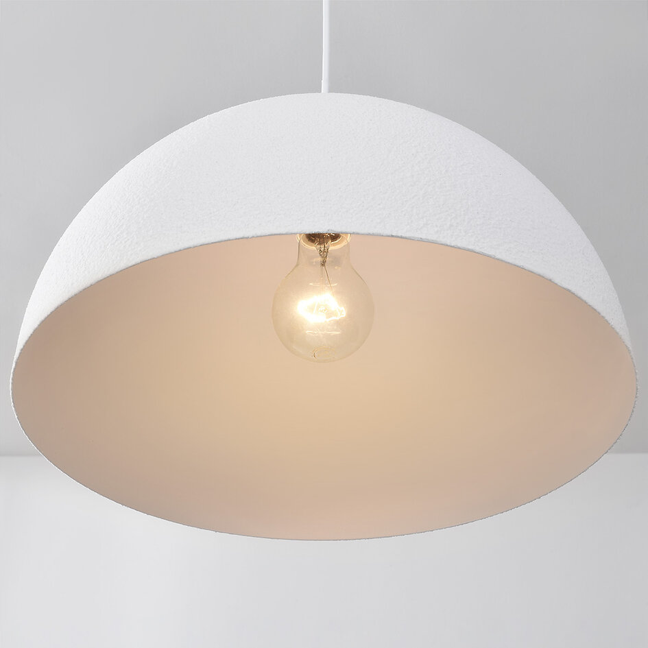 Moderne Wabi Sabi Pendelleuchte Sabi mit weißem Steineffekt- Ø40 cm