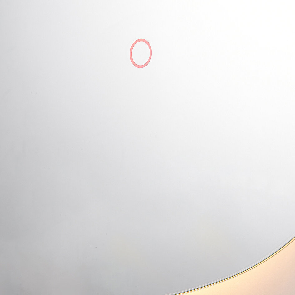 Badezimmerspiegel Glimmer mit dimmbarem Licht, Berührungssensor, einstellbaren Farben und Spiegelheizung