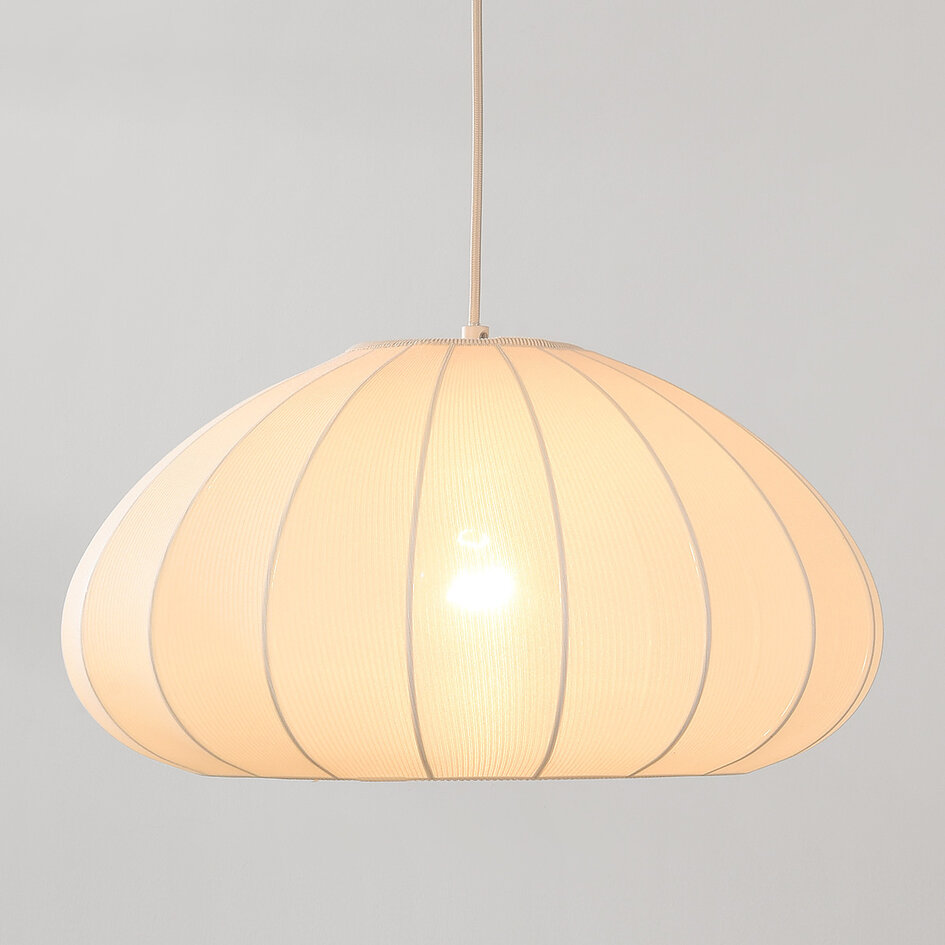 Stoff-Pendelleuchte Mesh - beige