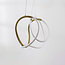 Designer-Pendelleuchte Lunara mit integrierten 3-stufig dimmbaren LEDs - gold