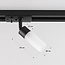 Schienenstrahler 1-phasig Vexa mit mattem Diffusor, Schwarz