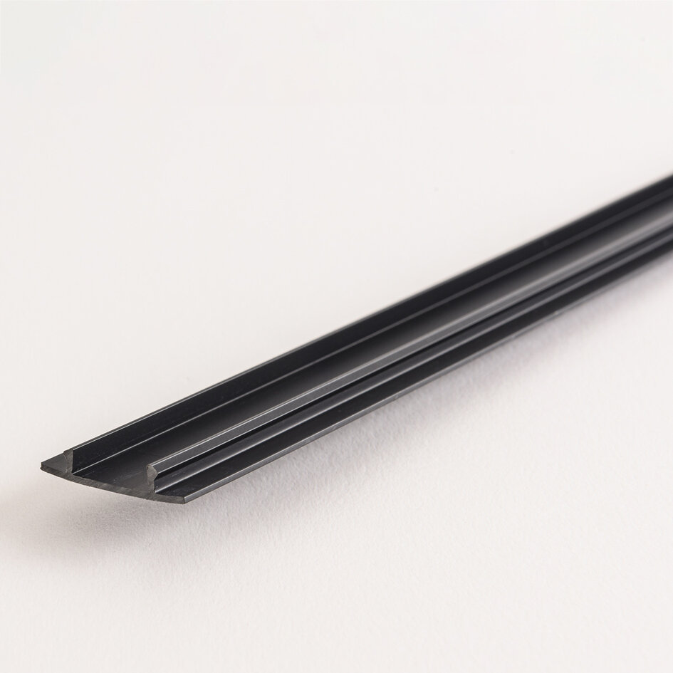 Abdeckkappe 2 x 75 cm für einphasige Schienenbeleuchtung - schwarz