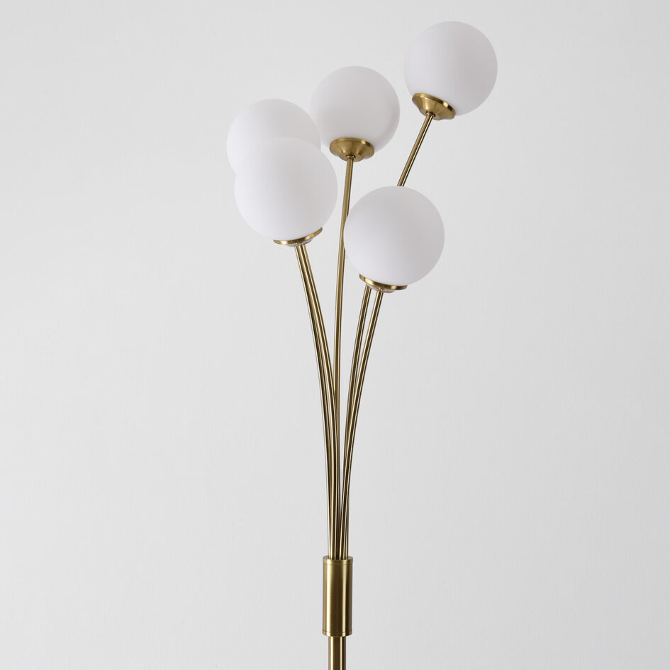 Moderne Stehlampe gold, 5-flammig - Claire