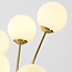 Moderne Stehlampe Claire 5-flammig in Gold mit milchweißem Glas