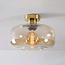 Deckenlampe Dome - Gold und Amberglas