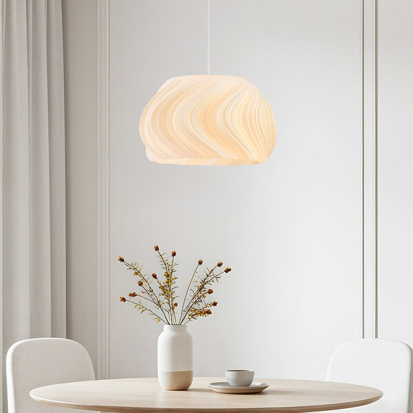 Minimalistische Pendelleuchte mit welligem Design - Skrive
