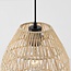 Bogenlampe Lys Japandi mit natürlichem Schirm - schwarz