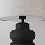 Tischlampe Sera Keramik mit Stoffschirm - schwarz