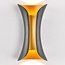 Design-Badezimmer-Wandlampe Else 2-flammig in Schwarz mit Gold