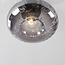 Deckenlampe Nur - Schwarz und gestreiftes Rauchglas