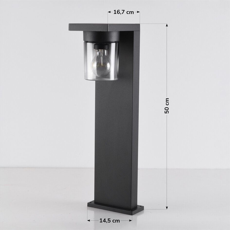 Stehleuchte Alrigo mit Glasschirm, 1-flammig