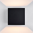 Badezimmer-Wandlampe Daisy, Mattschwarz mit Dim-to-Warm