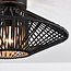Badezimmerlampe Woven aus geflochtenem Seil in Schwarz