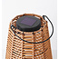 Solar-Tischleuchte Suya aus Rattan - mit integrierter LED