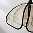 Deckenlampe Yama aus Leinen - natürlich und schwarz
