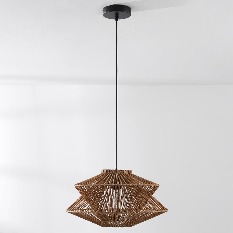 Boho-Hängelampe Takea aus geflochtenem Seil - Braun