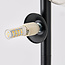 Stehlampe Tyson 5-flammig in Schwarz mit Rauchglas