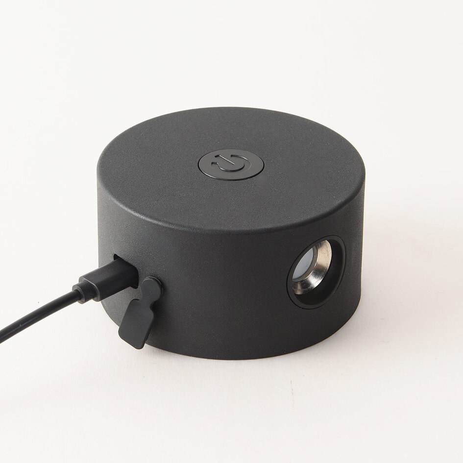 Schwarze Stehleuchte mit abnehmbarer Leselampe - Zinc