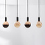 4-flammige Pendelleuchte Nivelle - Schwarz, Set inklusive dimmbarer E27 LED-Lampen