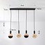 4-flammige Pendelleuchte Nivelle - Schwarz, Set inklusive dimmbarer E27 LED-Lampen