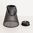 Design-Solar-Tischleuchte Rayor - Graubraun mit integrierter LED