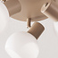 3-flammige drehbare Deckenleuchte Peri mit milchweißem Glas – beige