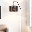 Bogenlampe Yoko mit Schirm aus Seil - schwarz