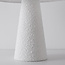 Tischlampe Tisch mit Leinen-Bouclé-Schirm - Weiß