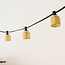 Lampenschirm in Rattan-Optik in Sandbeige für Illu-Lichterketten