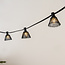 Lampenschirm in Rattan-Optik in Schwarz für Illu-Lichterkette