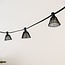 Lampenschirm in Rattan-Optik in Schwarz für Illu-Lichterkette