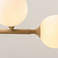 Design-Hängelampe Aster – beige mit milchweißem Glas, 6-flammig