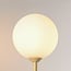 2-flammige Wandleuchte Runda - Beige mit milchweißem Glas