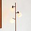 3-flammige Stehlampe Jesse mit milchweißem Glas - Braun