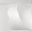 Weiße minimalistische Pendelleuchte Ame mit Seidenschirm