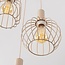 3-flammige Pendelleuchte Nudea - beige Metallschirme