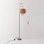 Bogenlampe Reed mit geflochtenem Papierschirm - grau