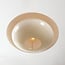 Moderne Retro-Pendelleuchte Orbia in hellem Beige Hochglanz