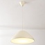 Pendelleuchte Evara in glänzendem hellem Beige mit weißer Innenseite