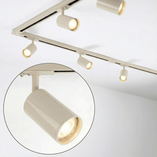 Modernes 1-Phasen-Schienensystem von 3 Metern Länge mit Jill-Spots – beige