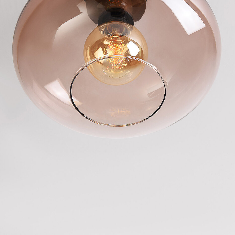 Deckenleuchte Veda - braunes Ombré-Glas
