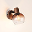 Schwenkbarer Wandspot Pilou mit braunem Ombré-Glas