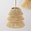 Boho-Pendelleuchte Tula - naturfarbene Schirme aus gewebtem Seil