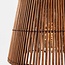 3-flammige Pendelleuchte Tami - naturfarbener Bambus mit warmem Bronze