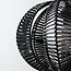 Hängelampe Celina in Schwarz mit Rattan-Optik