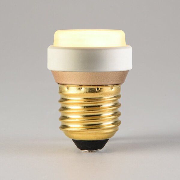 3,5 W E27 LED-Lampe, Ø 35 mm mit weißem Ring, 3-stufig dimmbar, 2700 K - Pico