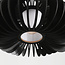 Pendelleuchte Rorka - schwarze Lamellen mit Diffusor