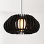 Pendelleuchte Rorka - schwarze Lamellen mit Diffusor