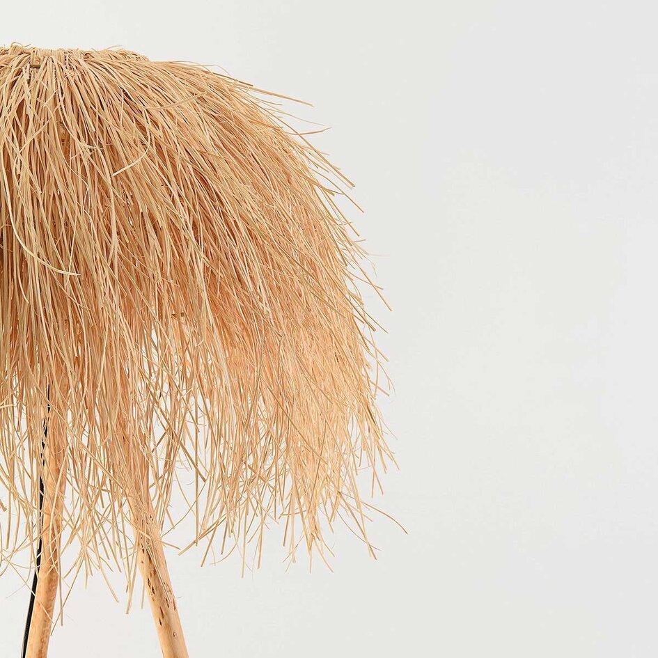 Boho Stehleuchte Sunroot aus Rattan